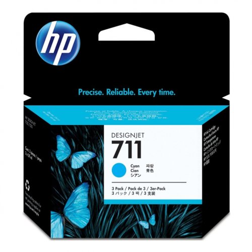 Картридж HP No.711 DesignJet 120/520 Cyan 3-Pack