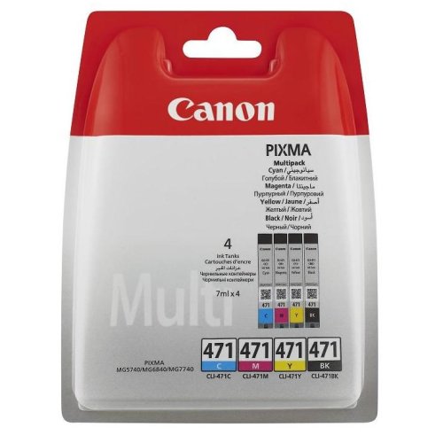 Картридж Canon CLI-471 Cyan/Magenta/Yellow/Black Multi Pack