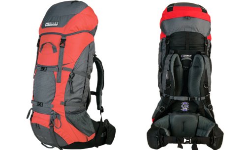 Рюкзак Terra Incognita Titan 60 червоний / сірий