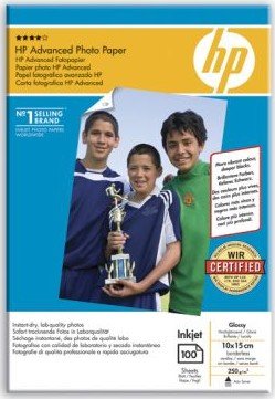 Папір HP 10x15cm Advanced Glossy Photo Paper, 100л.