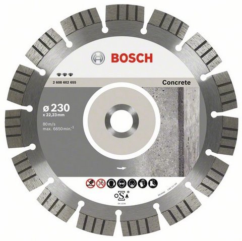 Круг алмазний Bosch Best for Concrete 230 x 22,23 x 2,4 x 15 mm