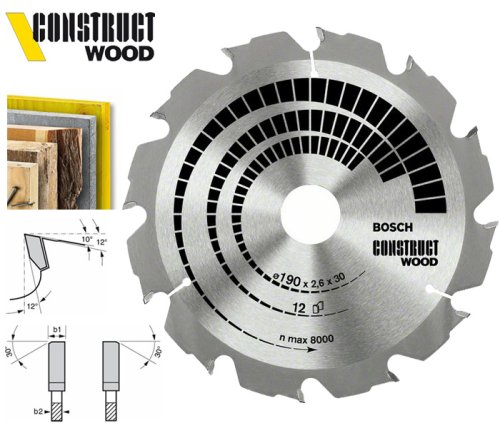 Пильный диск Bosch Construct Wood 160 мм 12 зуб.