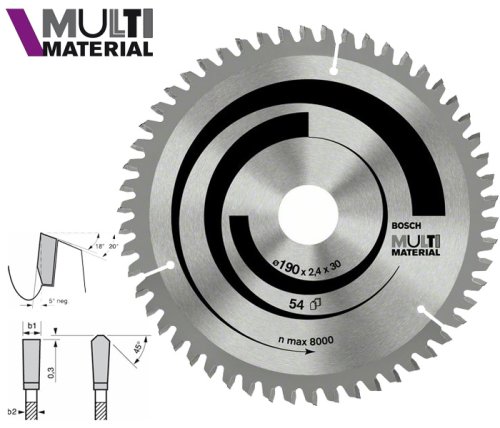 Пильный диск Bosch MULTImaterial 190 мм 54 зуб.
