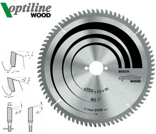 Пильный диск Bosch Optiline Wood 254 мм 80 зуб.