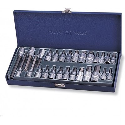 Набор торцевых головок со вставками 1/2" и 3/8'DR, Torx JONNESWAY S06H4127S