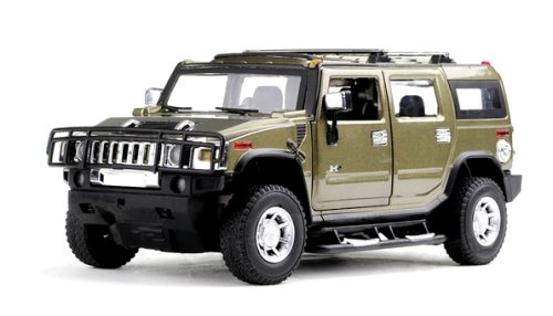 Машинка Meizhi р/у 1:24 Hummer H2 металлическая (темно-зеленый)