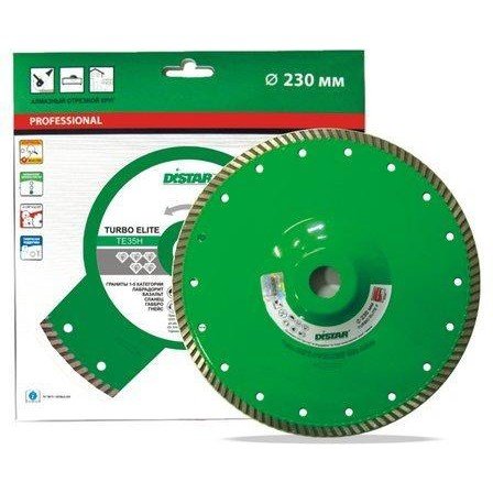 Круг алмазный отрезной Distar Turbo 230x2,6x9x22,23/F Elite Active