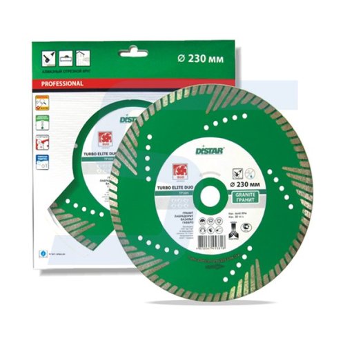 Круг алмазный отрезной Distar Turbo 230x3,0x10x22,23 z5 Elite Duo