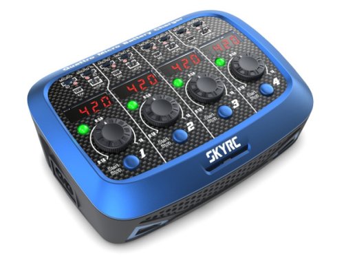 Зарядное устройство SkyRC Quattro Micro с/БП кватро для 1S Li-Pol аккумуляторов (SK-100079)