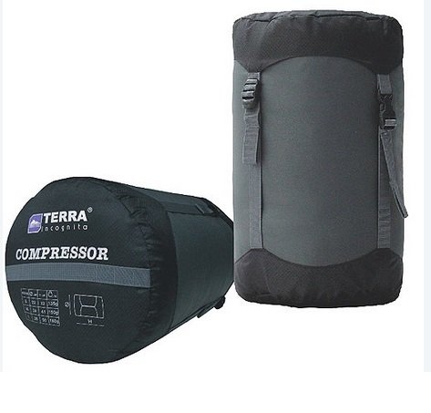 Спальный мешок Terra Incognita Compressor S серый/черный