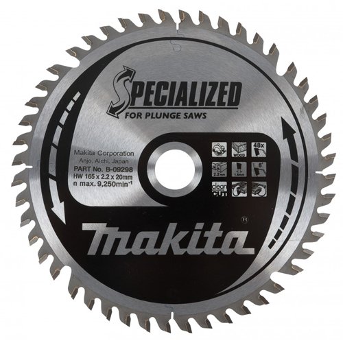 Пильный диск по дереву Makita B-09276 160x20 мм 48T (SP6000)