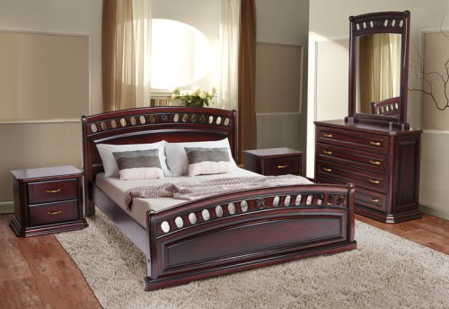 Кровать двуспальная МИКС-мебель Флоренция 160х200 дуб