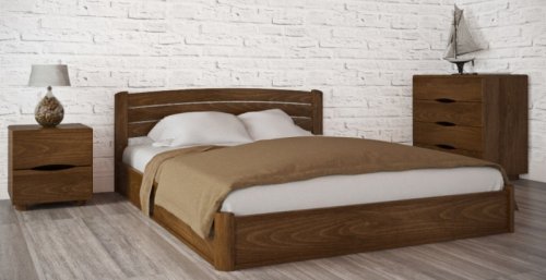 Ліжко полуторне МІКС-меблі Софія 140х200 бук