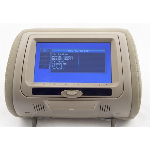 Подголовник с монитором и DVD-проигрывателем  KLYDE Ultra 745 HD Beige (бежевый)