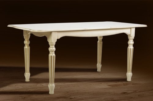 Стол обеденный раскладной МИКС-мебель Венеция ясень 120х80 слоновая кость