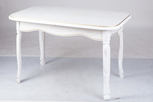 Стол обеденный раскладной МИКС-мебель Гаити Белый/патина 120x70 дуб