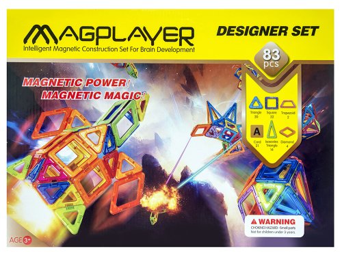 Магнитный конструктор Magplayer 83 эл. (MPA-83)
