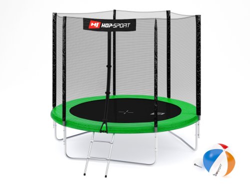 Батут Hop-Sport 8 ft Green (244 см, с внешней сеткой)