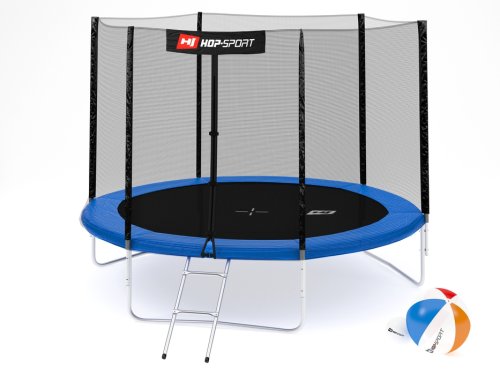 Батут Hop-Sport 10 ft Blue (305 см, 3 ноги, с внешней сеткой)