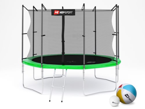 Батут Hop-Sport 10 ft Green (305 см, 4 ноги, с внутренней сеткой)