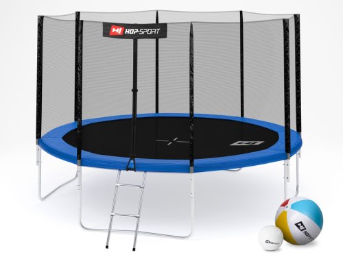 Батут Hop-Sport 12 ft Blue (366 см, с внешней сеткой)
