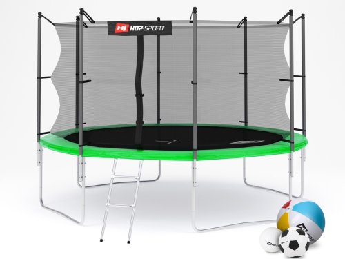 Батут Hop-Sport 12 ft Green (366 см, с внутренней сеткой)