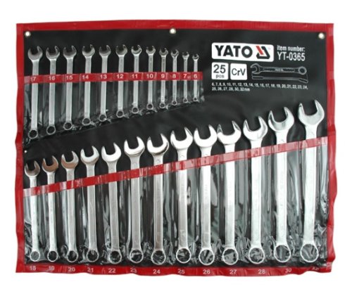 Набор ключей комбинированных YATO YT-0365 (25 предметов)