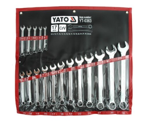 Набор ключей комбинированных YATO YT-0363 (17 предметов)