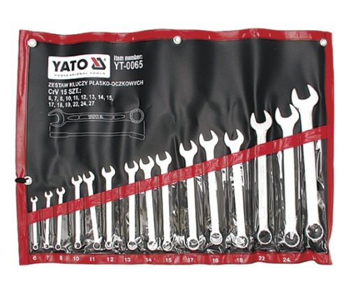 Набор ключей комбинированных YATO YT-0065 (15 предметов)