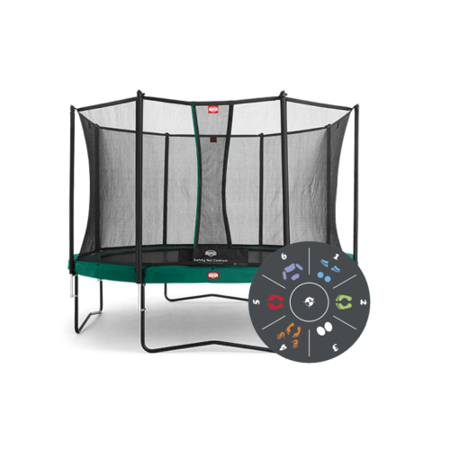 Батут Berg Champion Tattoo 430 + сетка Comfort 430 (35.44.28.00+35.74.14.01)