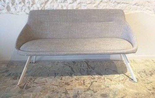 Кресло - банкетка Nicolas TOLEDO рогожка кофе-молоко MD000259