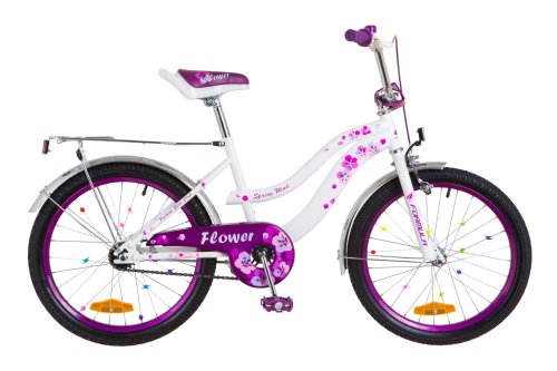 Велосипед Formula FLOWER 20" 2018 / рама 13" бело-фиолетовый (OPS-FRK-20-048)