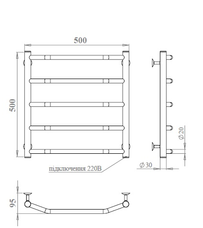 Рушникосушарка PALADii Класік електро РШе010R