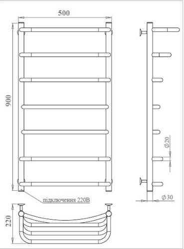 Рушникосушарка PALADii Тріумф електро ТДе023РL
