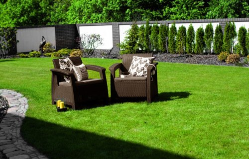 Кресло пластиковое Allibert Corfu Duo (Коричневое)