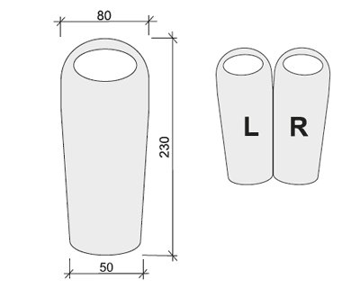 Спальный мешок Terra Incognita Siesta LONG 300 (R) оранжевый/серый