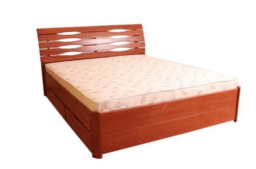 Кровать двуспальная МИКС-мебель Мария 180х200 бук с ящиками