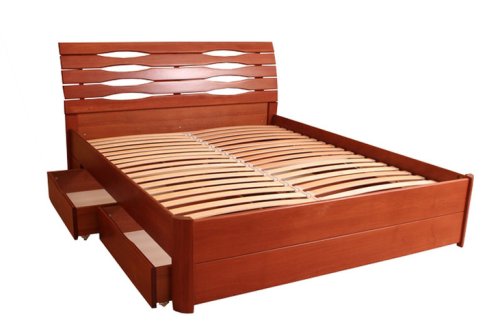 Ліжко двоспальне МІКС-меблі Марія 180х200 бук з ящиками