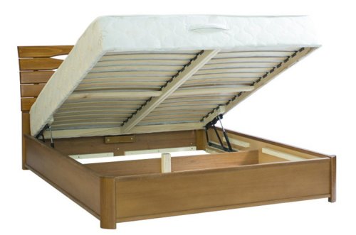 Кровать полуторная МИКС-мебель Мария 140х200 бук с подъемным механизмом