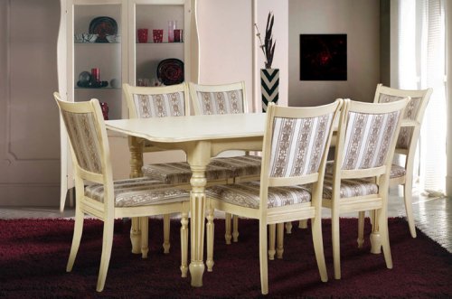 Стіл обідній розкладний МІКС-меблі Венеція ясен 140х85 слонова кістка