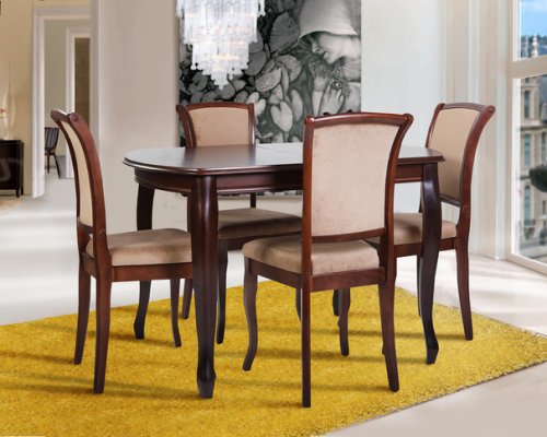 Стол обеденный раскладной МИКС-мебель Турин ясень 110х70 темный орех