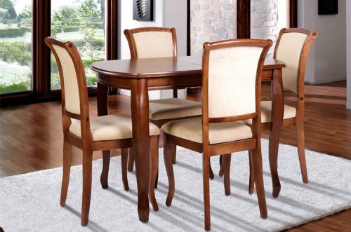 Стол обеденный раскладной МИКС-мебель Турин ясень 120х80 орех