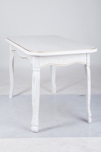 Стол обеденный раскладной МИКС-мебель Гаити Белый/патина 120x70 дуб