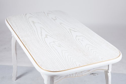 Стол обеденный раскладной МИКС-мебель Гаити Белый/патина 120x70 дуб