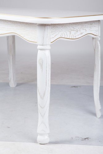 Стол обеденный раскладной МИКС-мебель Гаити Белый/патина 120x70 дуб