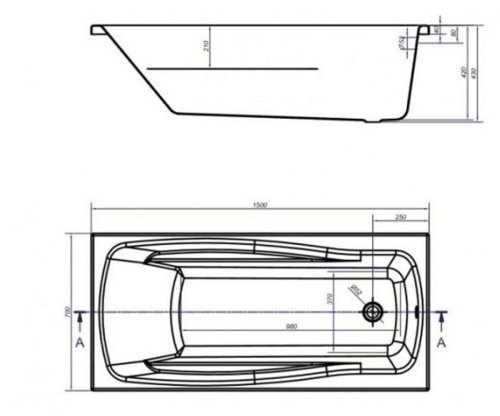 Ванна Cersanit Lana 150x70 (AZBR1001641943)