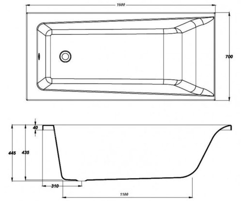 Ванна Cersanit Lorena 160x70 (AZBR1000220059)