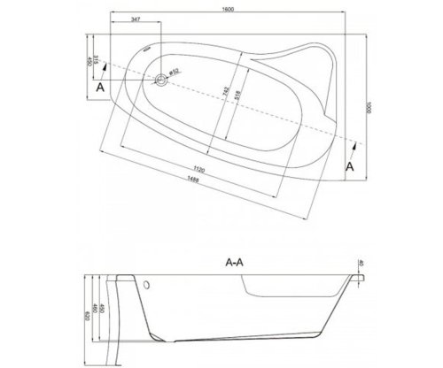 Ванна Cersanit Sicilia 160x100 L (AZBA1000310053)