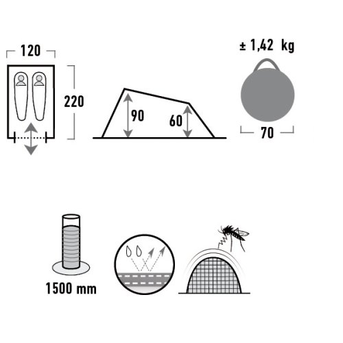 Палатка High Peak Campo 2 (Green)