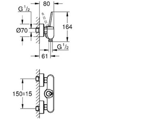Змішувач для душу Grohe Eurodisc Joy 23430000